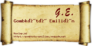 Gombkötő Emilián névjegykártya